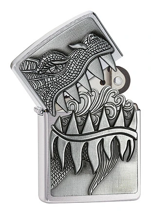 Зажигалка ZIPPO Classic с покрытием Brushed Chrome, латунь/сталь, серебристая, матовая, 38x13x57 мм
