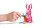 Ножницы и магнит со скрепками Bunny, розовые_РОЗОВЫЙ