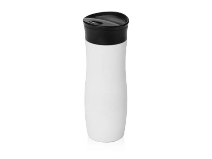 Вакуумная термокружка с кнопкой Streamline, Waterline, soft-touch, тубус, белый