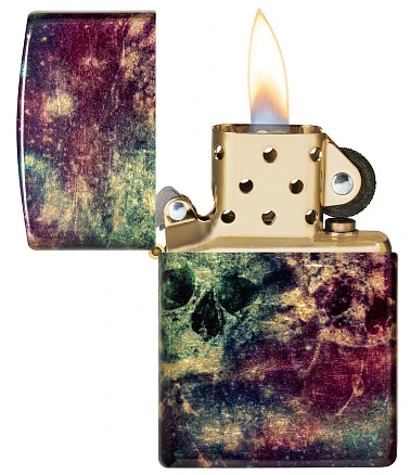 Зажигалка ZIPPO Galaxy Skull с покрытием 540 Tumbled Brass, латунь/сталь, разно