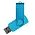 Флеш накопитель USB 2.0 Twister Assembly 16GB, пластик Софт Тач/металл, голубой/голубой_голубой