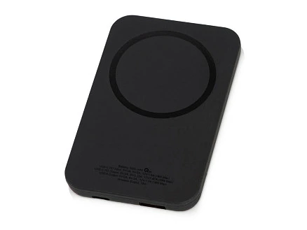 Магнитный беспроводной внешний аккумулятор MagnetIQ, 5000 mah, 10 W, черный (Р)