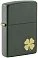 Зажигалка ZIPPO Four Leaf Clover с покрытием Green Matte, латунь/сталь, зеленая, 38x13x57 мм small_img_1