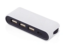 USB-хаб Hubix с коннектором 2-в-1 USB-C и USB-A, 2.0, белый