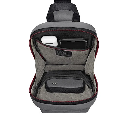 Рюкзак с одним плечевым ремнём VICTORINOX Travel Essentials, серый, полиэстер, 18x8x30 см