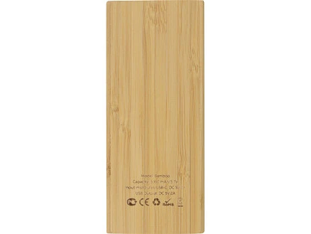 Внешний аккумулятор из бамбука Bamboo, 5000 mAh