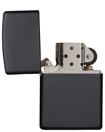 Зажигалка ZIPPO Classic с покрытием Black Matte, латунь/сталь, чёрная, матовая, 38x13x57 мм