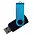 Флеш накопитель USB 2.0 Twister Сolor Mix 16GB, пластик Софт Тач/металл, черный/голубой_черный 8