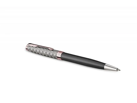 Шариковая ручка Parker Sonnet Premium Metal & Grey Lacquer PGT, стержень: M, цвет чернил: black , в подарочной упаковке