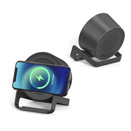 Беспроводная Bluetooth колонка U-Tone c функцией беспроводной зарядки, черный