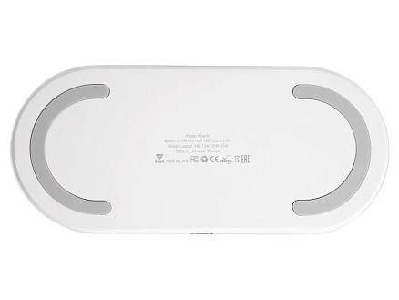 Ночник с беспроводной зарядкой и RGB подсветкой Miracle, 15 Вт, белый (Р)