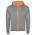 heather grey/fluor orange