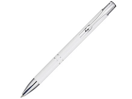 Шариковая ручка Moneta из переработанного алюминия (черные чернила) - Белый