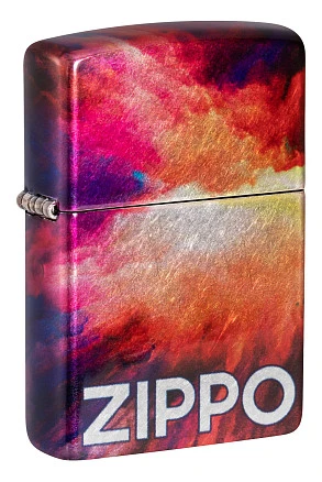 Зажигалка ZIPPO Tie Dye с покрытием 540 Tumbled Chrome, латунь/сталь, разно
