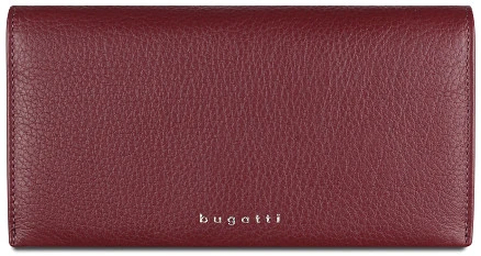 Кошелёк женский BUGATTI Lady Top, красный, натуральная воловья кожа, 19,5х2х10 см