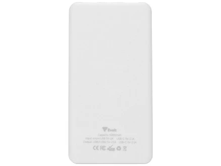 Портативное зарядное устройство Reserve с USB Type-C, 5000 mAh, белый