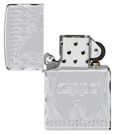 Зажигалка ZIPPO Armor® с покрытием High Polish Chrome, латунь/сталь, серебристая, 38x13x57 мм