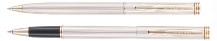 Набор Pierre Cardin PEN&PEN: ручка шариковая + роллер, серебристо