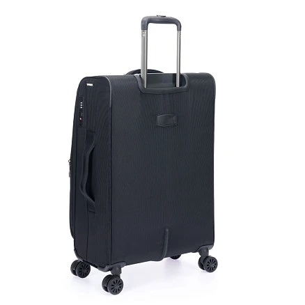 Чемодан TORBER Brosno, чёрный, нейлон 600D, 43,5 х 26х 68 см, 56 л