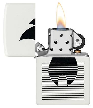 Зажигалка Zippo Flame Gradient Design с покрытием White Matte, латунь/сталь, белая, матовая, 38x13x57 мм