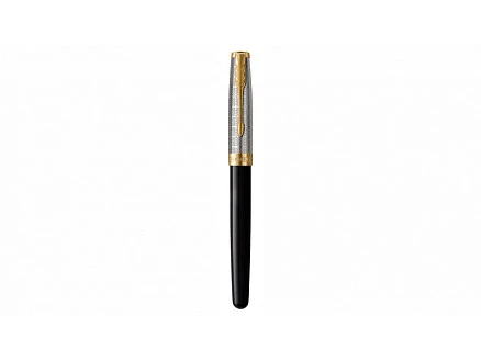 Ручка-роллер Parker Sonnet Premium Refresh BLACK GT, стержень: F, цвет чернил: black, в подарочной упаковке