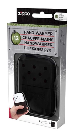 Каталитическая грелка ZIPPO, алюминий с покрытием Black, чёрная, матовая, на 12 ч, 66x13x99 мм