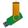 Флеш накопитель USB 2.0 Twister Сolor Mix 16GB, пластик Софт Тач/металл, зеленый/золотистый_ЗЕЛЕНЫЙ 1
