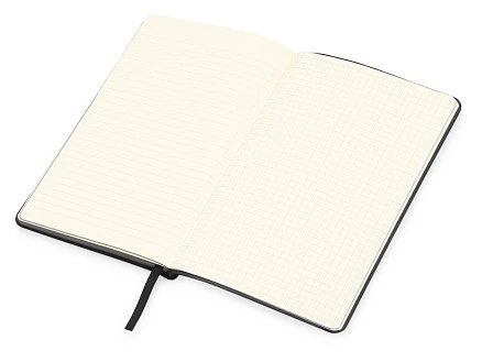 Блокнот Notepeno 130x205 мм с тонированными линованными страницами, черный (Р)