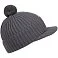Вязаная шапка с козырьком Peaky, серая (антрацит) small_img_2
