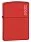 Зажигалка ZIPPO Classic с покрытием Red Matte, латунь/сталь, красная, матовая, 38x13x57 мм_КРАСНЫЙ