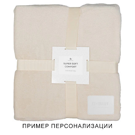 Набор подарочный Solution Duo (плед, термокружка), бежевый/белый