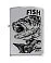 Зажигалка ZIPPO Чёрный окунь, латунь/сталь с покрытием High Polish Chrome, серебристая, 38x13x57 мм small_img_1