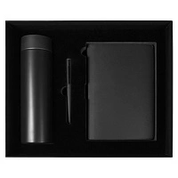 Набор подарочный Solution Superior Trio (ежедневник Flexy Latte Soft Touch, термос Positano, ручка SAMURAI Requis), черный
