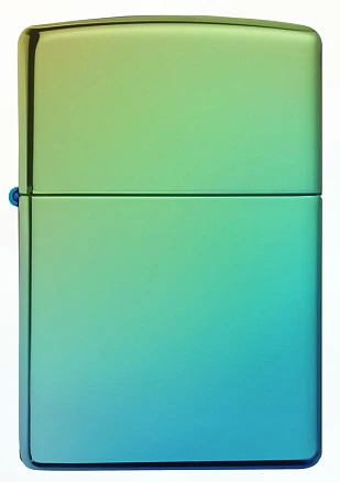 Зажигалка ZIPPO Classic с покрытием High Polish Teal, латунь/сталь, зелёная, глянцевая, 38x13x57 мм