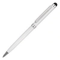 Ручка шариковая со стилусом Silver Soi Requis, металлическая, белая/серебристая