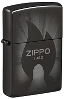 Зажигалка ZIPPO Radiant с покрытием High Polish Black, латунь/сталь, черная, глянцевая, 38x13x57 мм