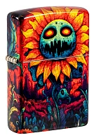 Зажигалка ZIPPO Spooky Sunflower с покрытием 540 Tumbled Brass, латунь/сталь, разно