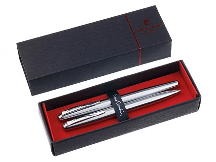 Набор Pierre Cardin PEN&PEN: ручка шариковая + роллер. Цвет - стальной. Упаковка Е.