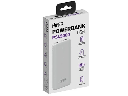 Портативный внешний аккумулятор PSL5000 White (Р)