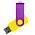Флеш накопитель USB 2.0 Twister Сolor Mix 16GB, пластик Софт Тач/металл, желтый/фиолетовый_желтый 5