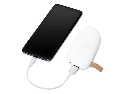 Внешний аккумулятор в форме камня Stone, 5200 mAh, белый (Р)