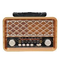 Ретро радио в стиле радиолы, диапазон частот  AM FM SW, USB, Bluetooth, Heritage Timeless, цвет светло-коричневый