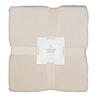 Плед мягкий флисовый Super Soft  Comfort Travel, 125*170 см, бежевый