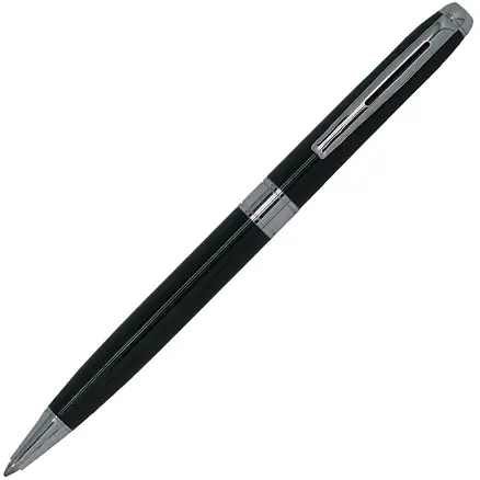 Ручка шариковая Grand Gamma, металлическая, черная/серебристая