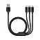 Дата-кабель 3 в 1: micro USB, USB-C, Ligthning, алюминий, 1.2м, черный, Deppa small_img_2