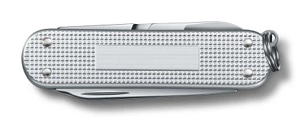 Нож-брелок VICTORINOX Classic Alox, 58 мм, 5 функций, алюминиевая рукоять, серебристый