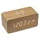Часы настольные Wireless Time Hub с беспроводной зарядкой, термометром, календарем, светло-коричневые small_img_1
