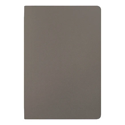 Ежедневник Flexy Velours de Soie Color А5, темно-серый с фольгированным черным срезом, недатированный, в гибкой обложке