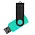 Флеш накопитель USB 2.0 Twister Сolor Mix 16GB, пластик Софт Тач/металл, бирюзовый/черный_бирюзовый 4