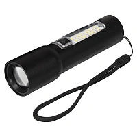 Фонарь Tools Ghent, алюминиевый, аккумуляторный, с зарядкой type-c, черный